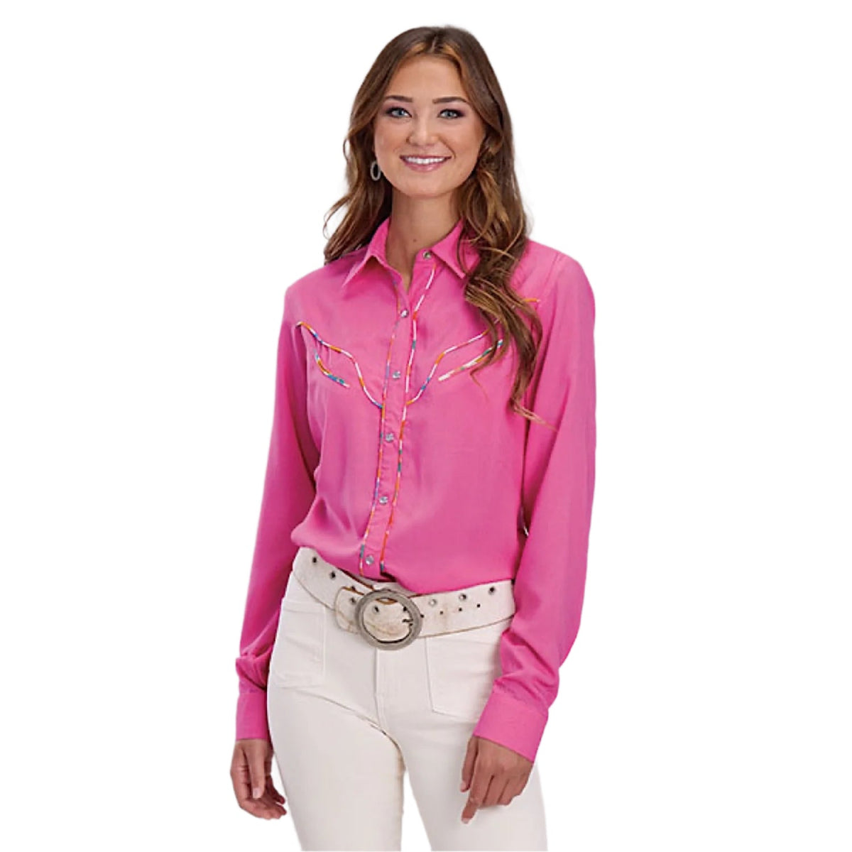 Roper Women’s Five Star Collection Shirt - Solid Pink
