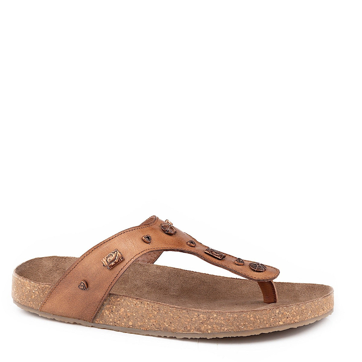 Roper Women’s Miranda Sandal - Tan Burnished Leather