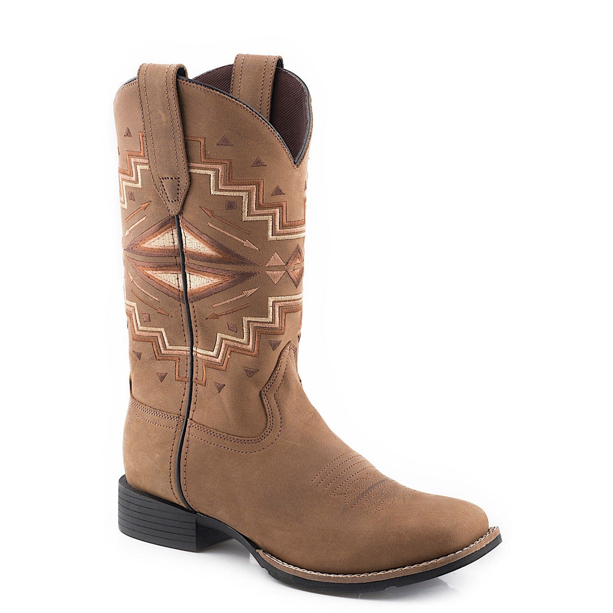 Roper Women’s Monterey Boot - Aztec Tan Burnished Leather