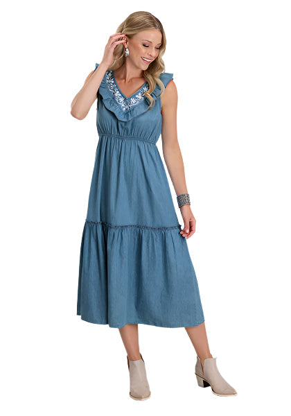 Roper Women’s Studio West Collection Sleeveless Dress - Blue Denim