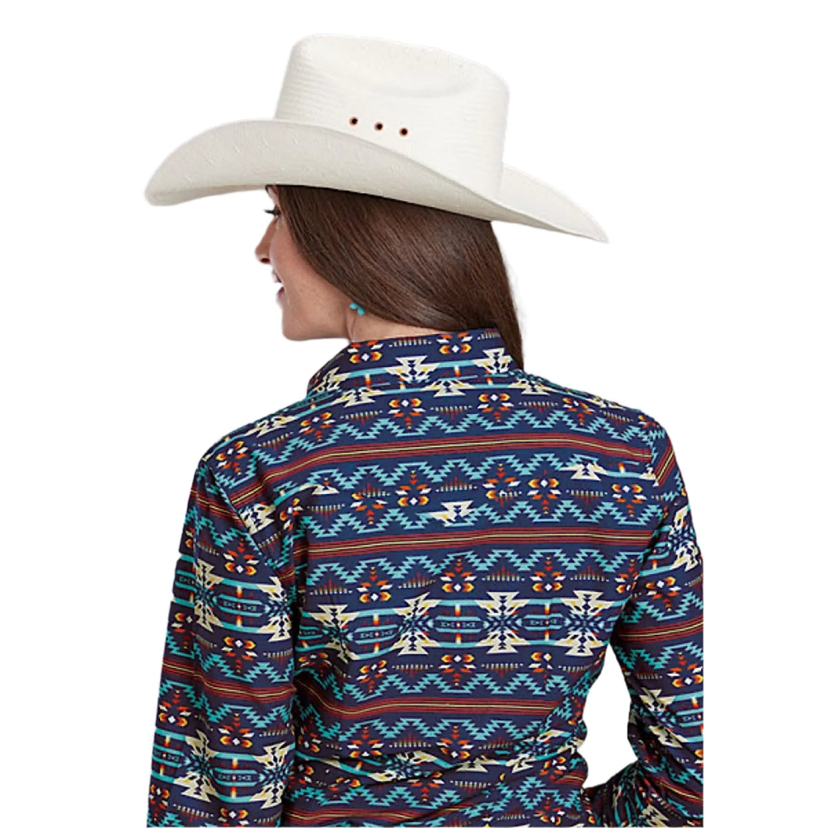 Roper Women’s West Made Collection Shirt - Print Blue