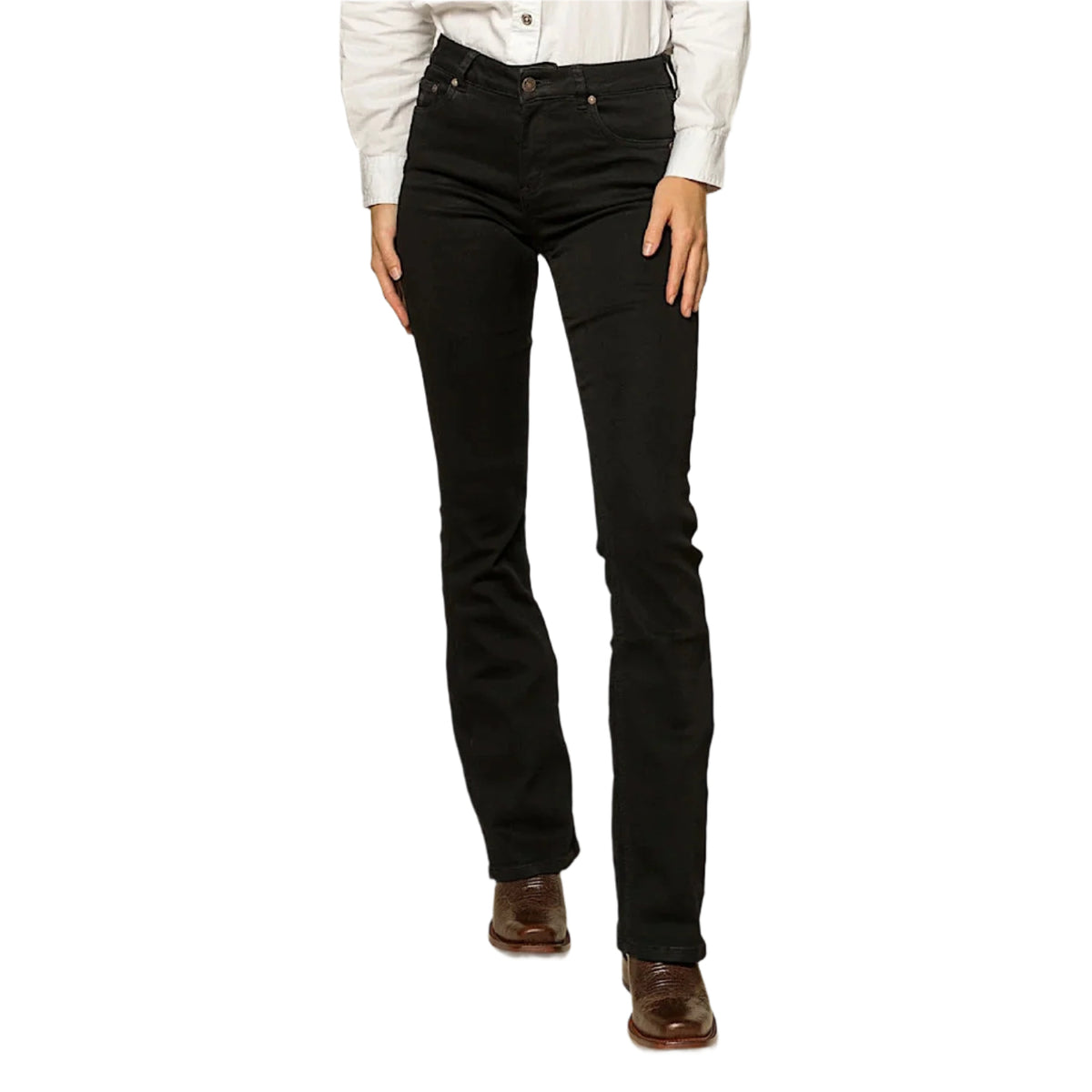 Ringers Western Women’s Katherine Mid Rise Bootleg Jean - Black