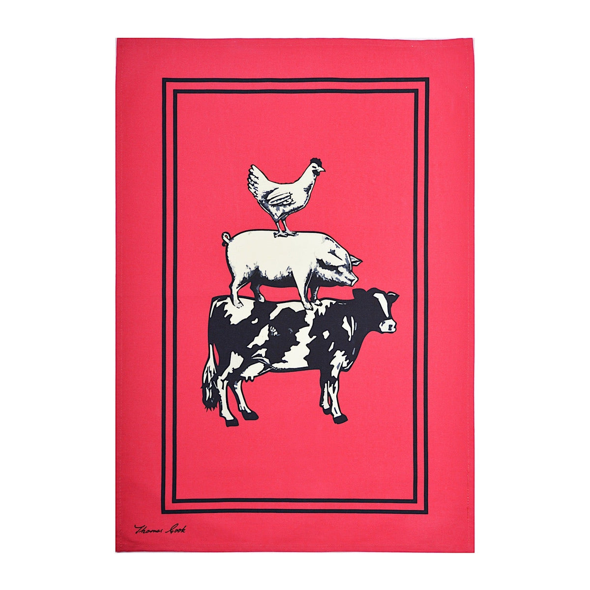 Thomas Cook Farm Friends Tea Towel Animal Pyramid