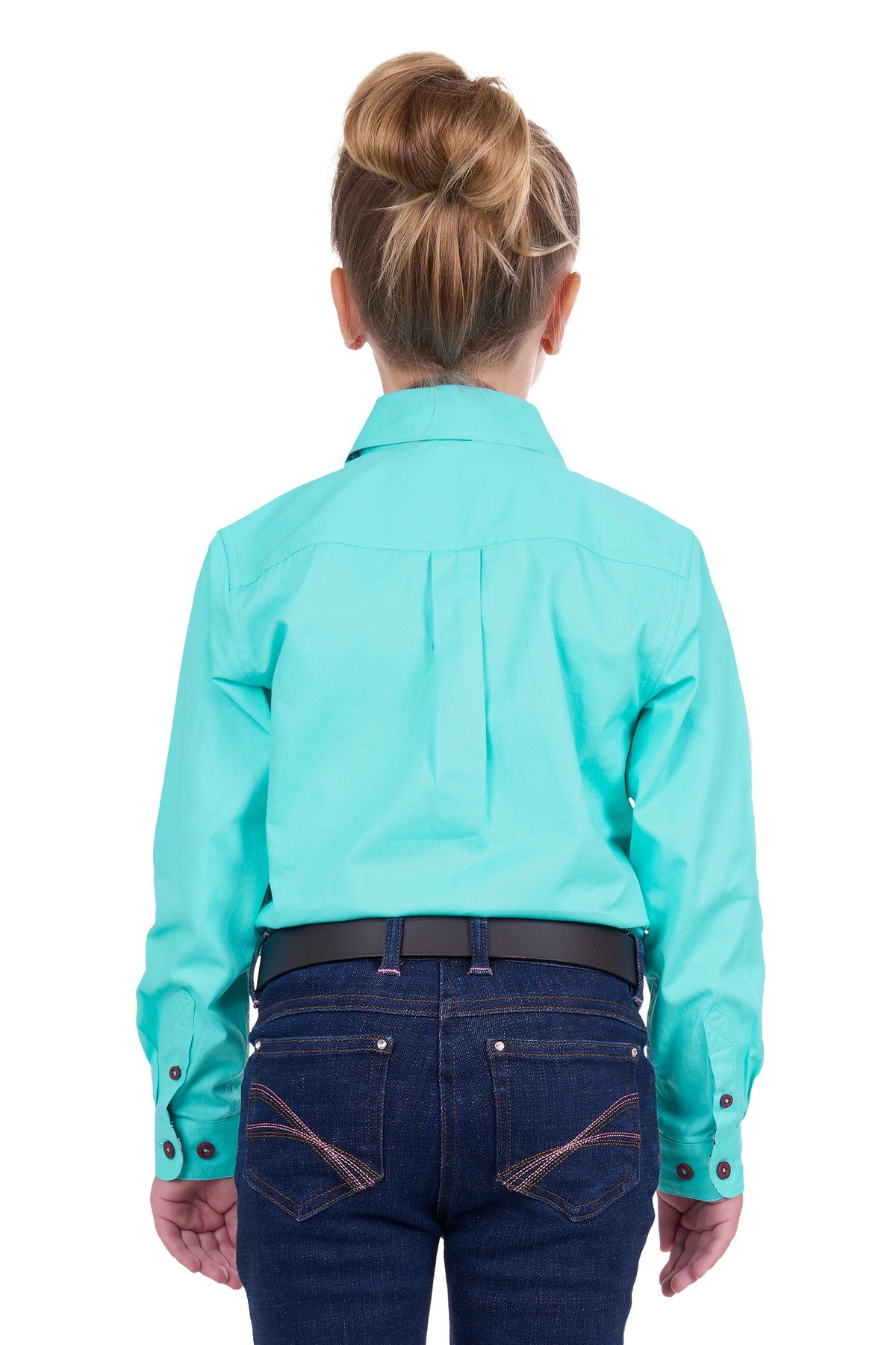 Thomas Cook Girl’s Light Half Placket Shirt Aqua