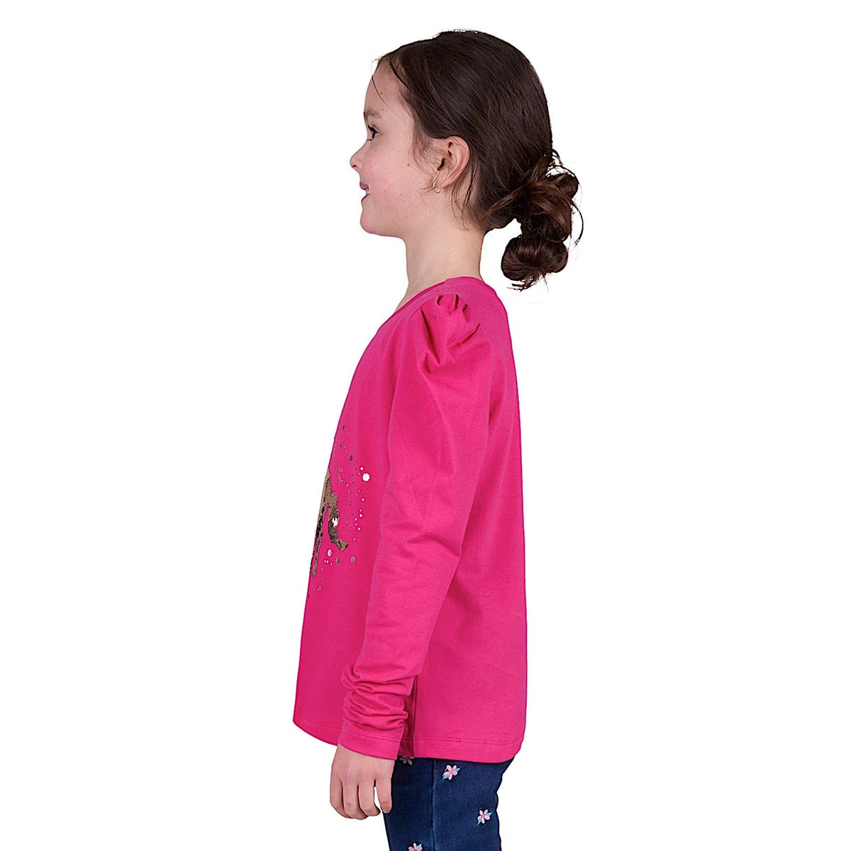 Thomas Cook Girl’s Sabrina Long Sleeve Tee - Hot Pink