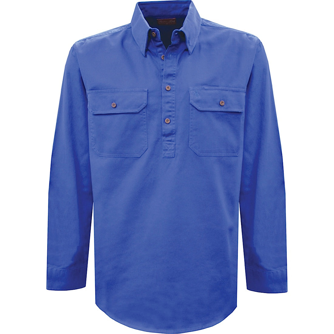 Thomas Cook Heavy Drill 1/2 Plkt L/S 2 Pocket Shirt Wedgewood