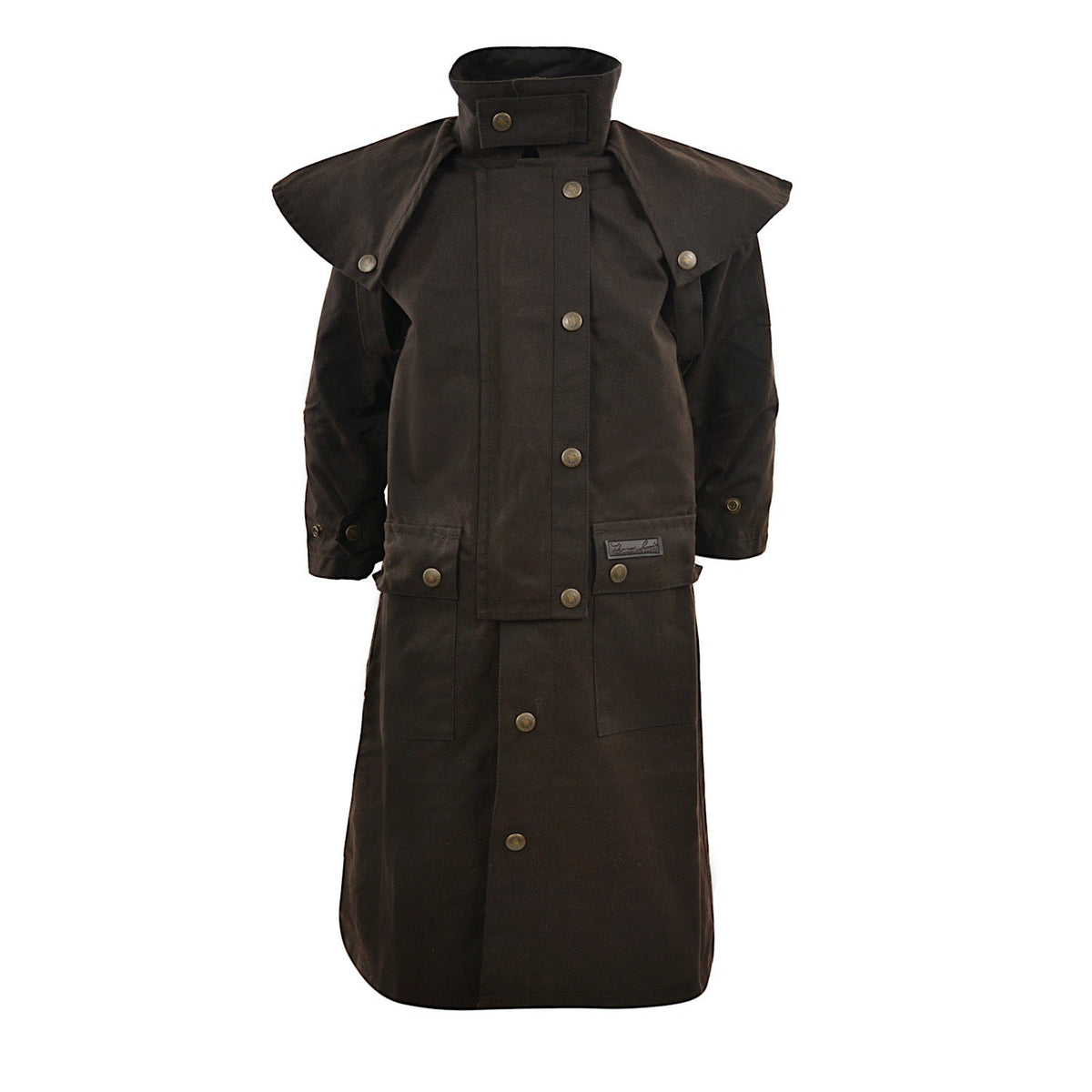 Thomas Cook Kids High Country Oilskin Long Coat Rustic Mulch