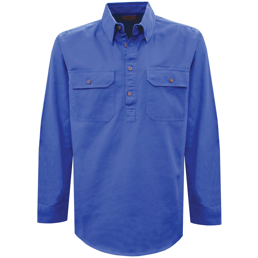 Thomas Cook Light Drill 1/2 Plkt L/S 2 Pocket Shirt Wedgewood
