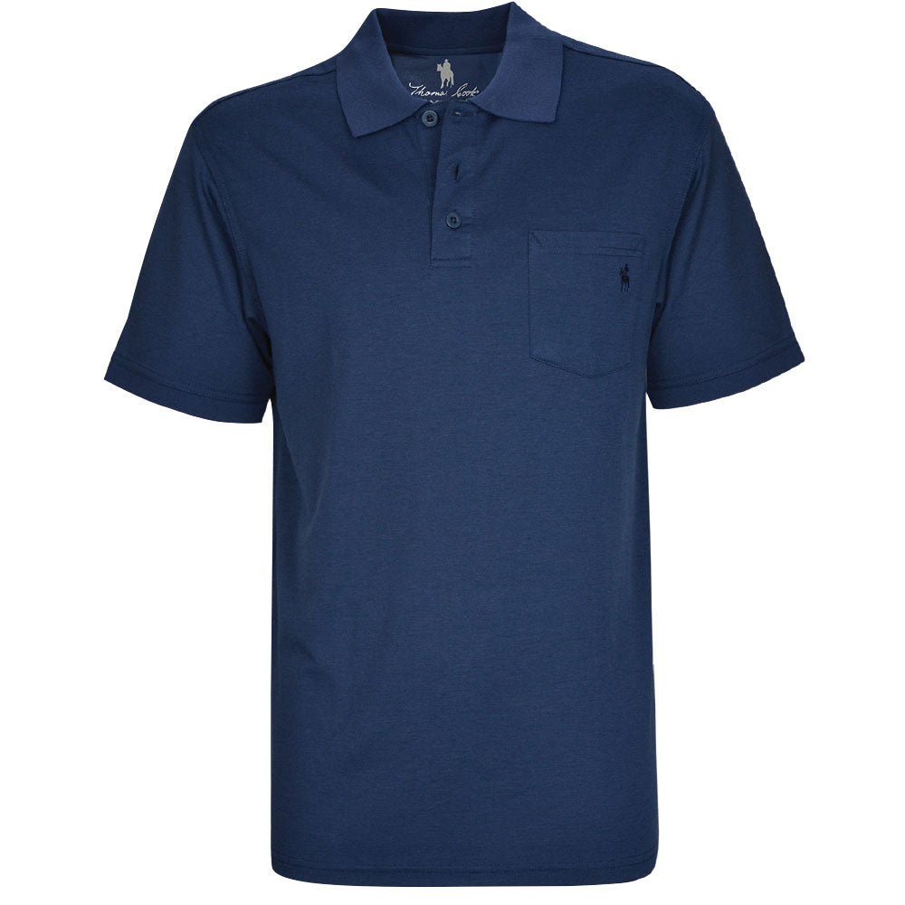 Thomas Cook Men’s Bamboo 1 Pocket Polo - Navy