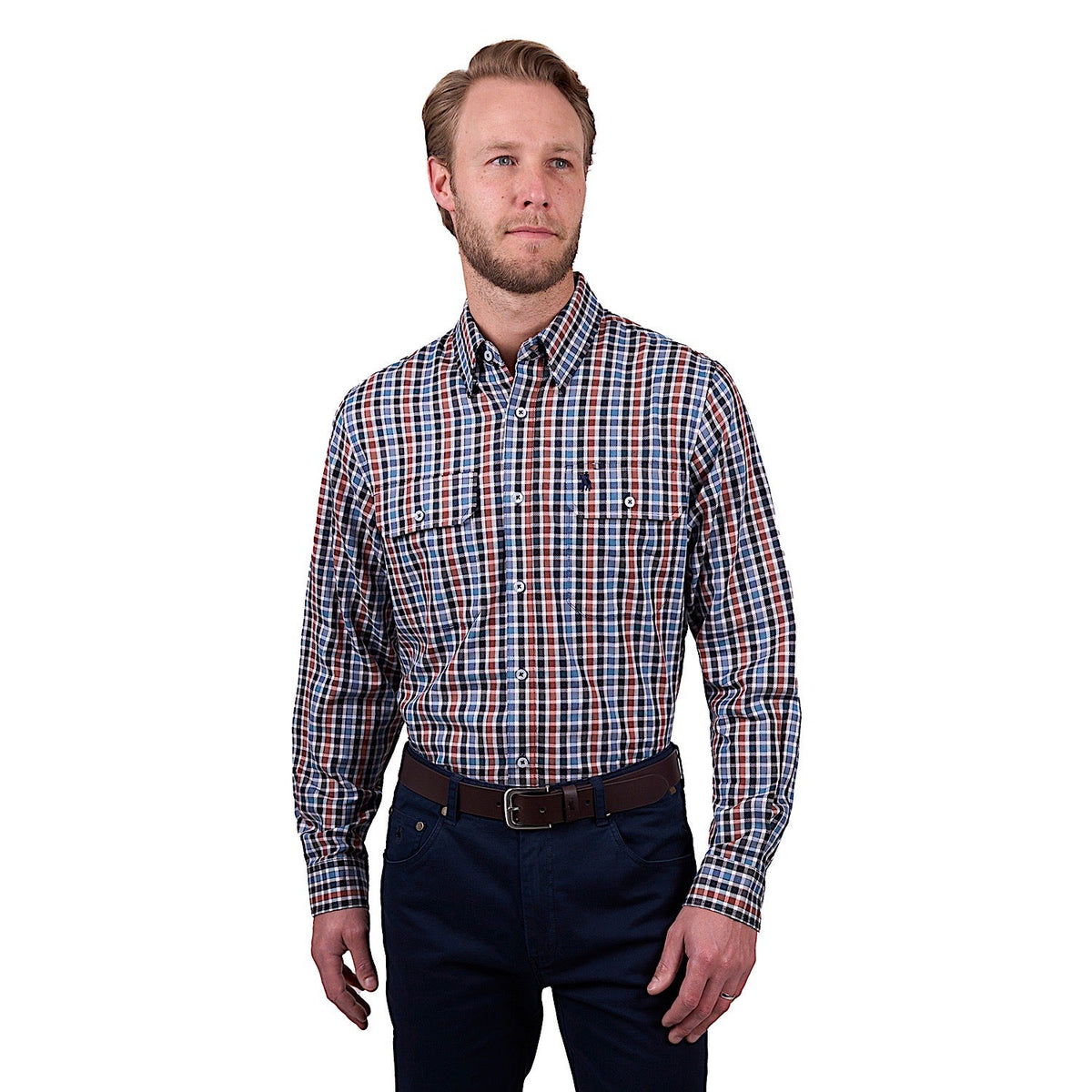 Thomas Cook Men’s Ben Check Shirt - Navy/Tan