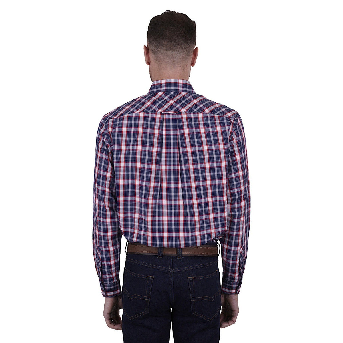 Thomas Cook Mens Colby Check 1-Pocket Shirt Navy/Red