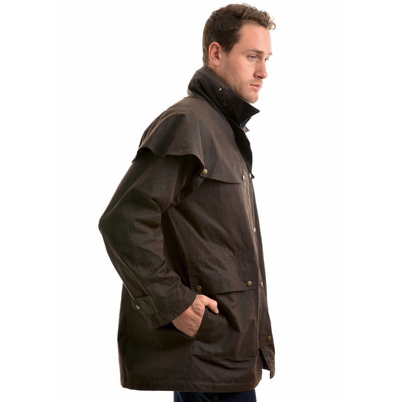 Thomas Cook Men’s High Country Professional Oilskin Short Coat - Rustic Mulch