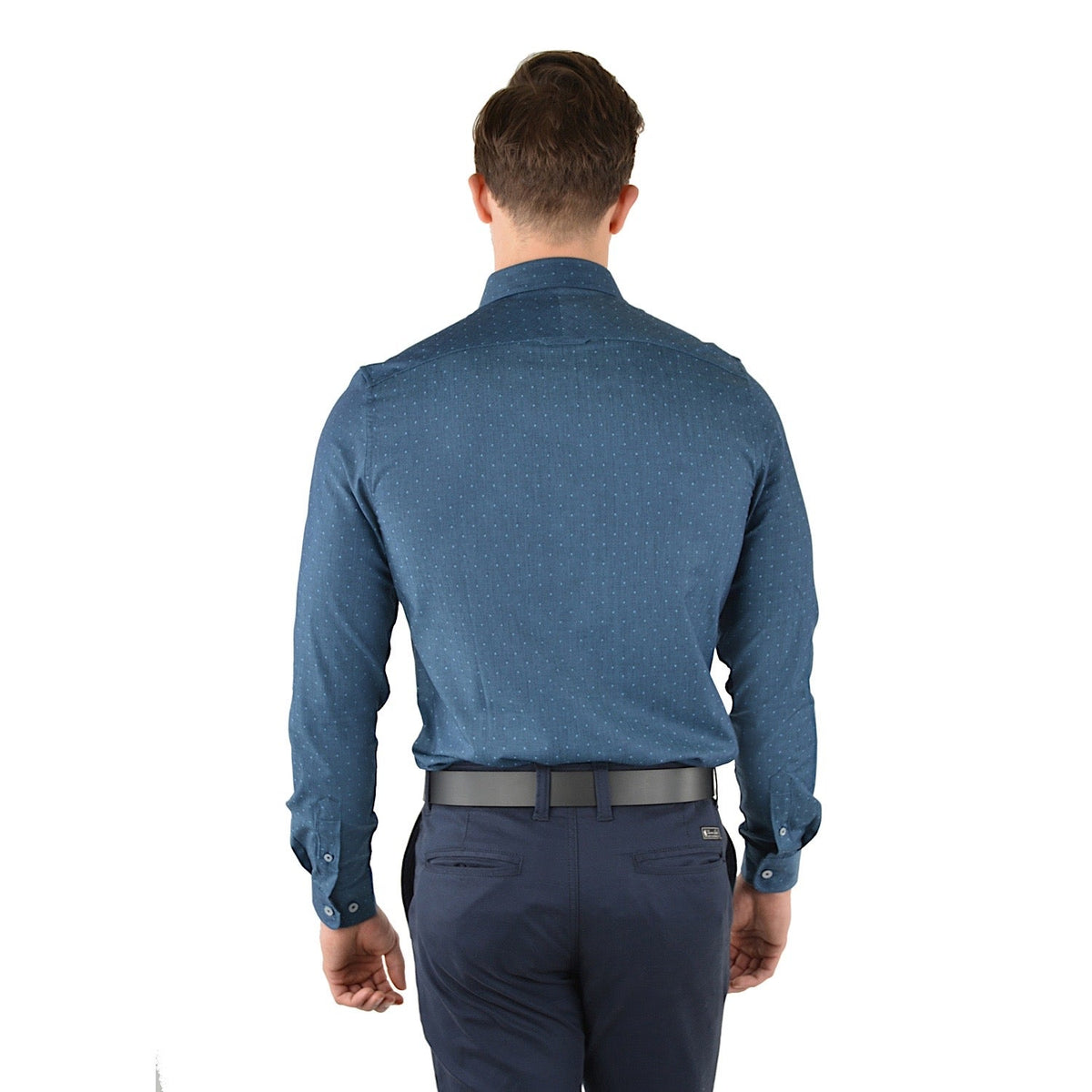 Thomas Cook Mens Jude Tailored Long Sleeve Shirt Denim