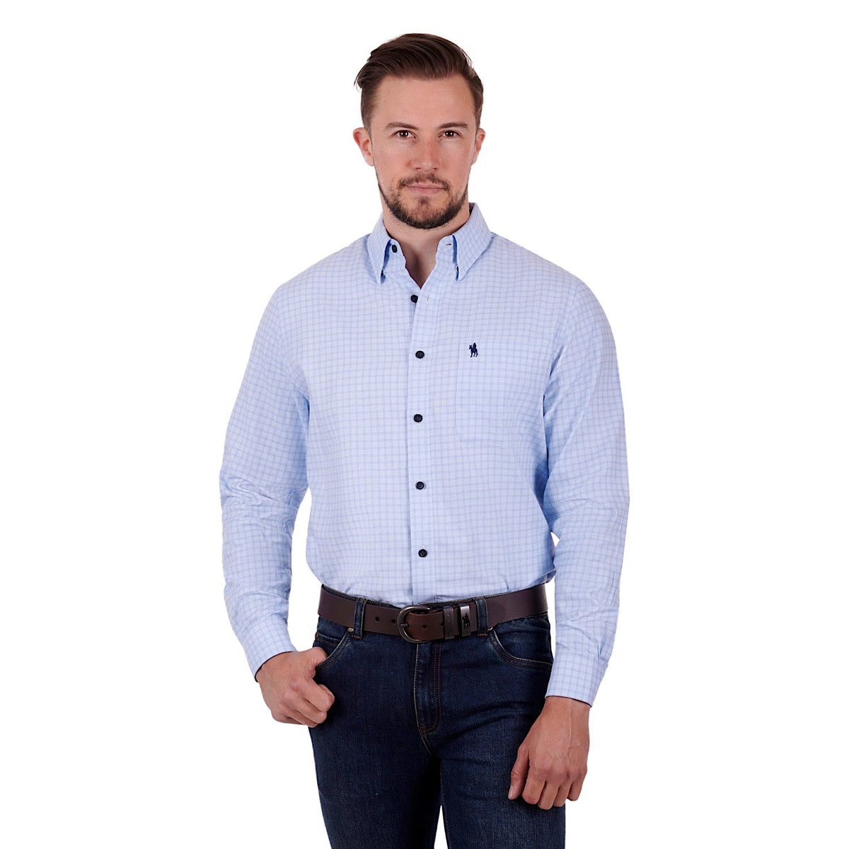Thomas Cook Mens Lewis L/S Shirt White/Blue