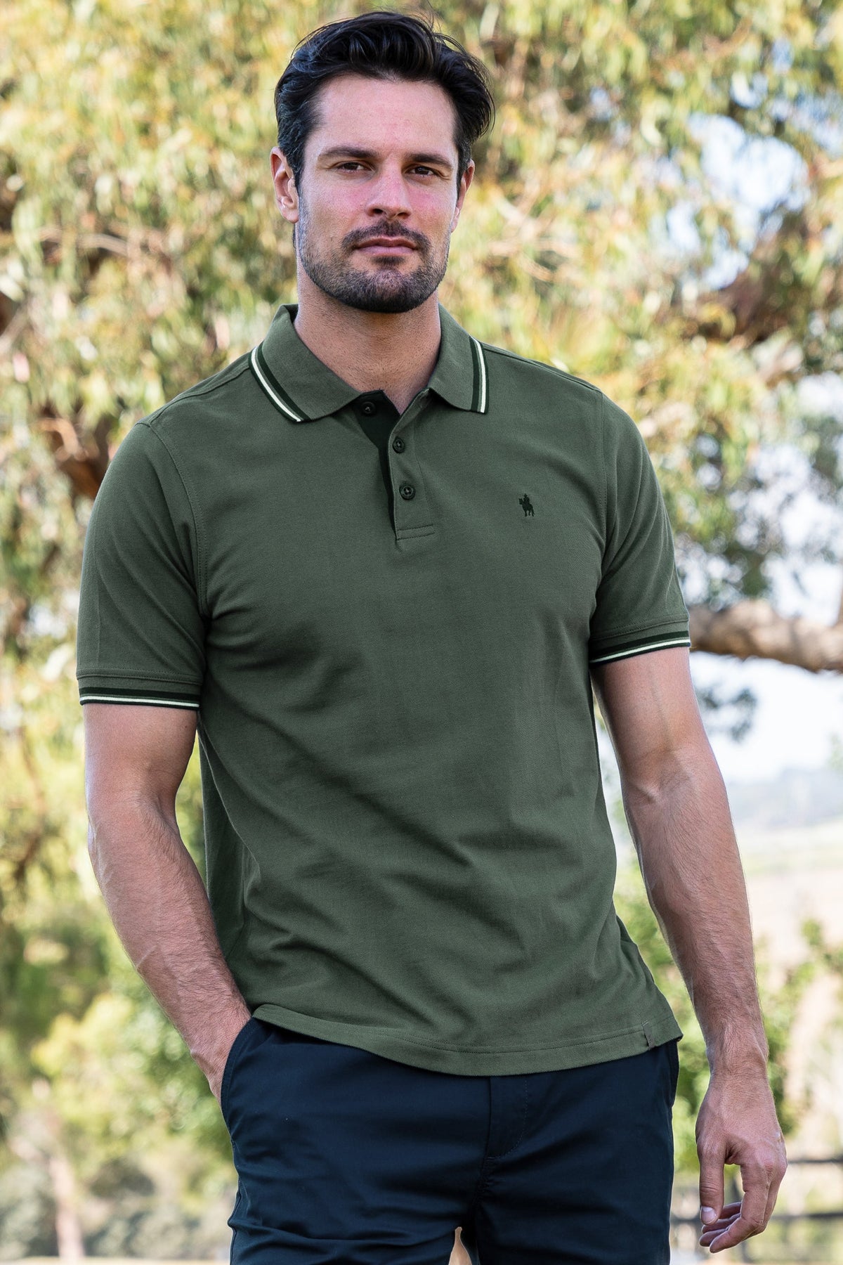 Thomas Cook Men’s Logan Tailored Polo Dark Green