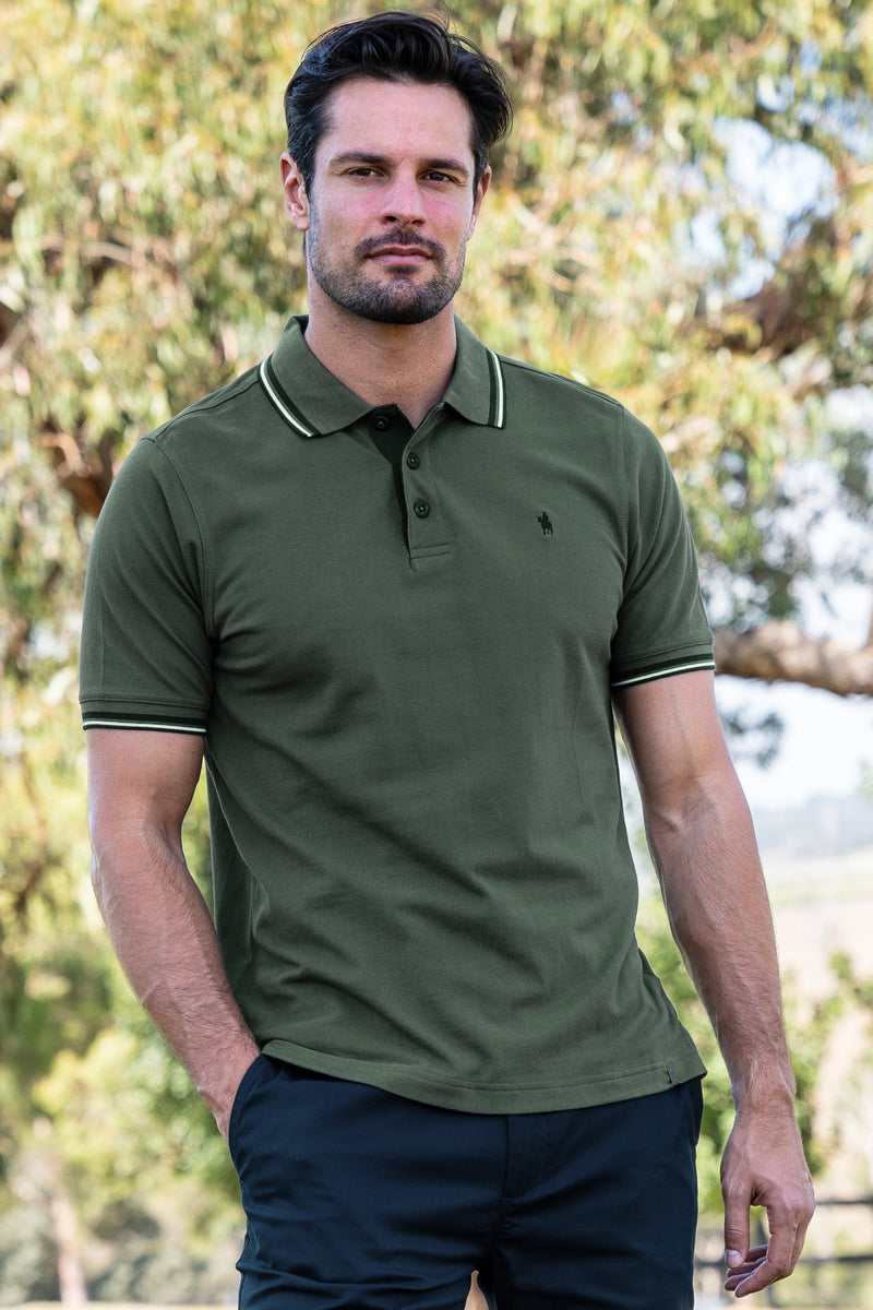 Thomas Cook Men’s Logan Tailored Polo Dark Green