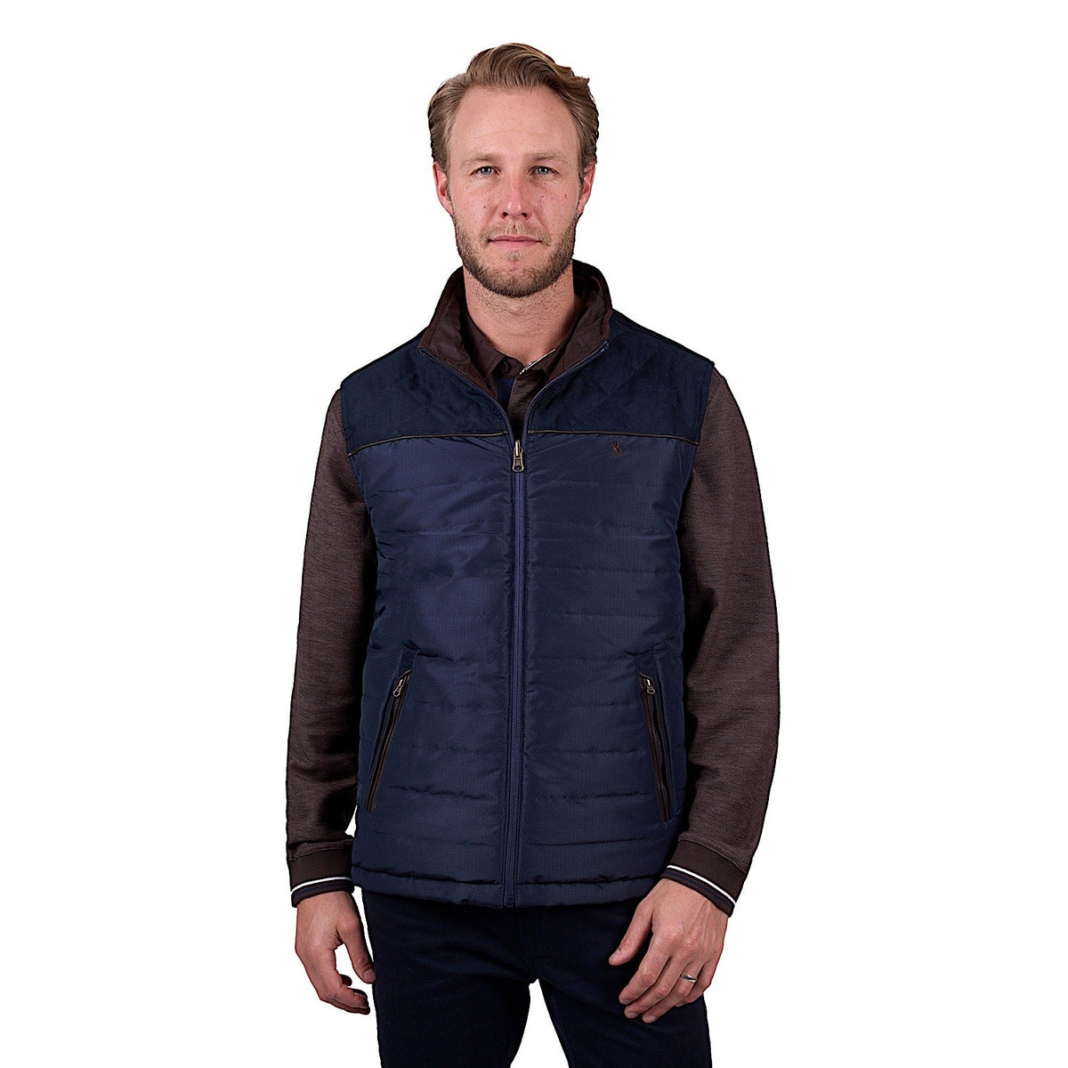 Thomas Cook Men’s Nathan Reversible Vest - Dark Brown/Navy