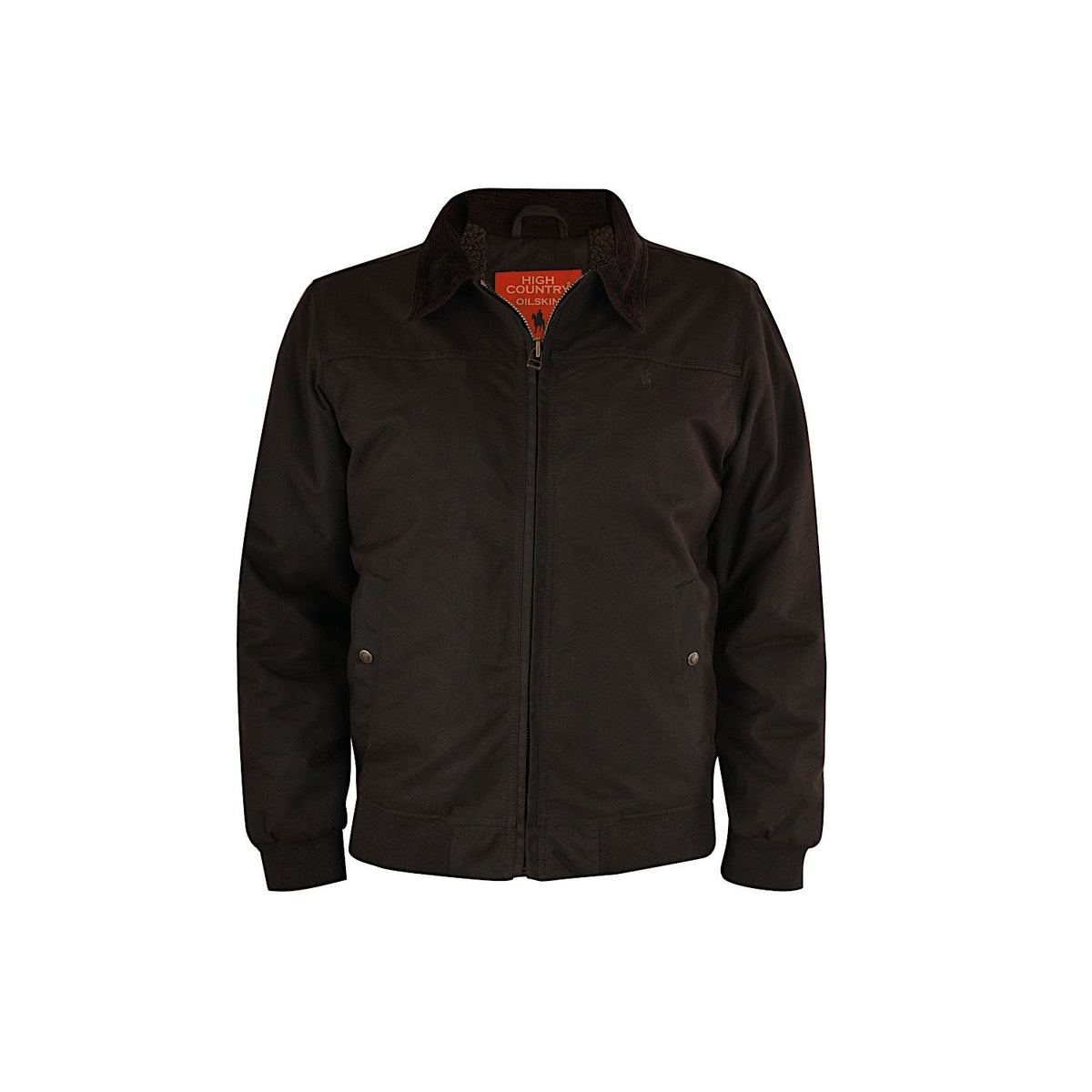 Thomas Cook Men’s Oilskin Bomber Jacket - Rustic Mulch