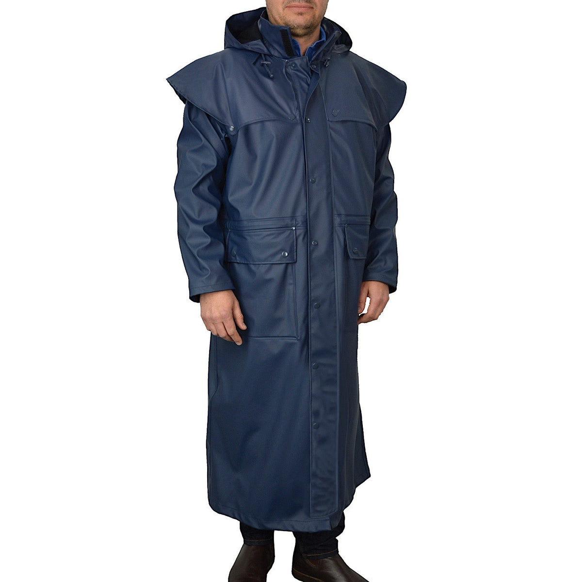 Thomas Cook Men’s Pioneer Long Raincoat - Navy