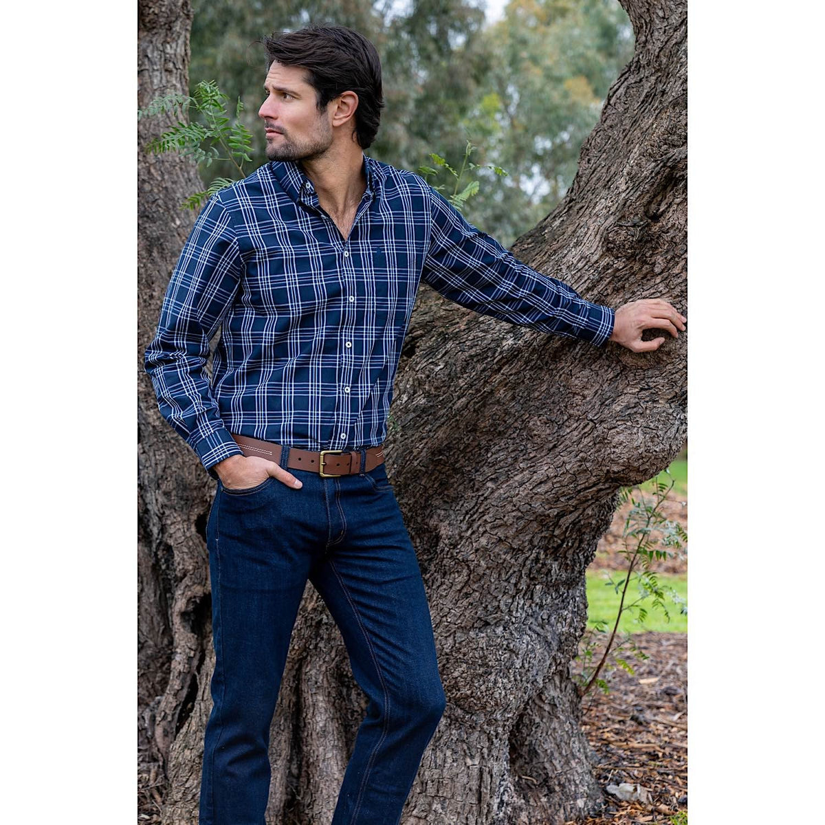 Thomas Cook Men’s Spencer Check Shirt - Navy/Royal