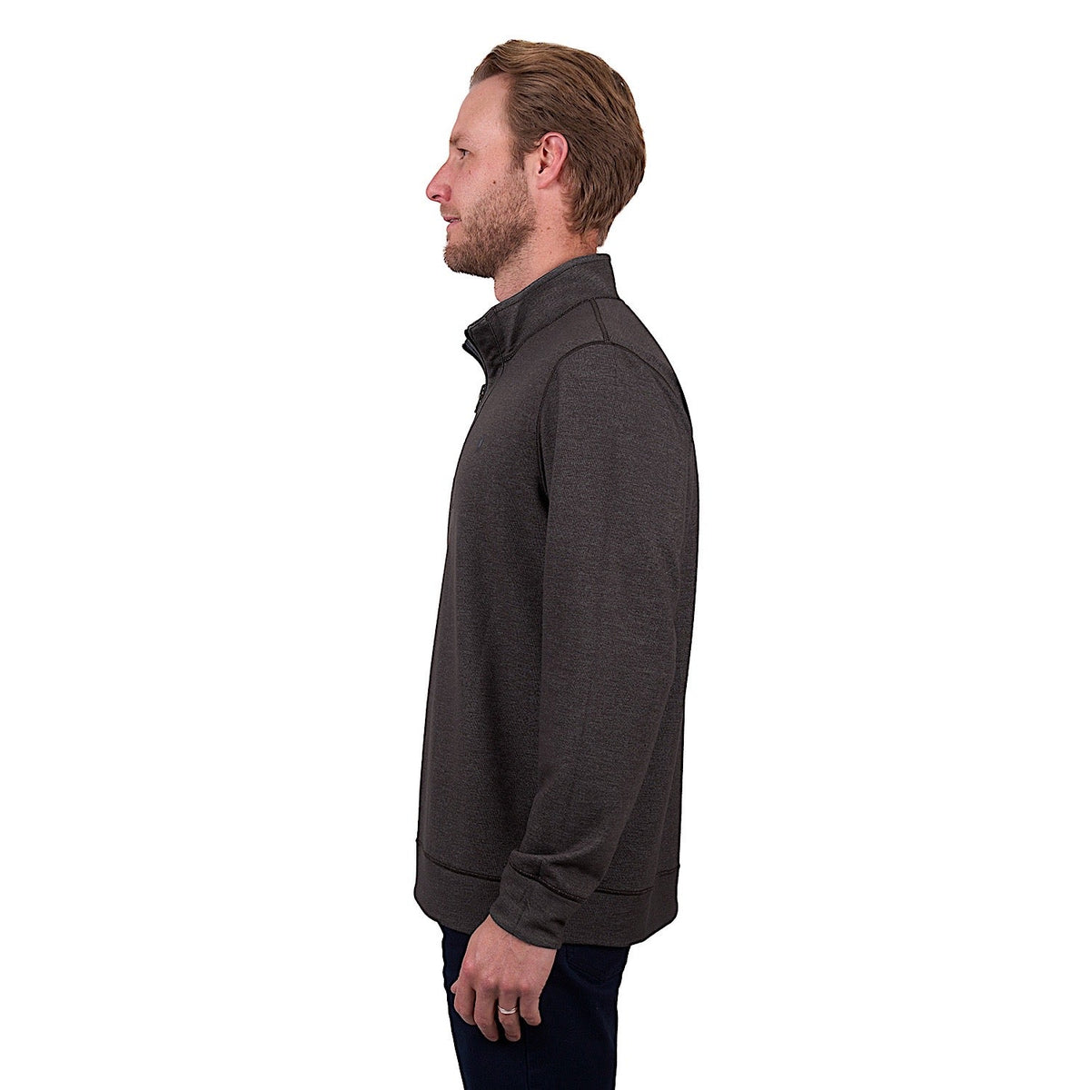 Thomas Cook Men’s Vic Reversible 1/4 Zip Jumper - Navy/Dark Tan