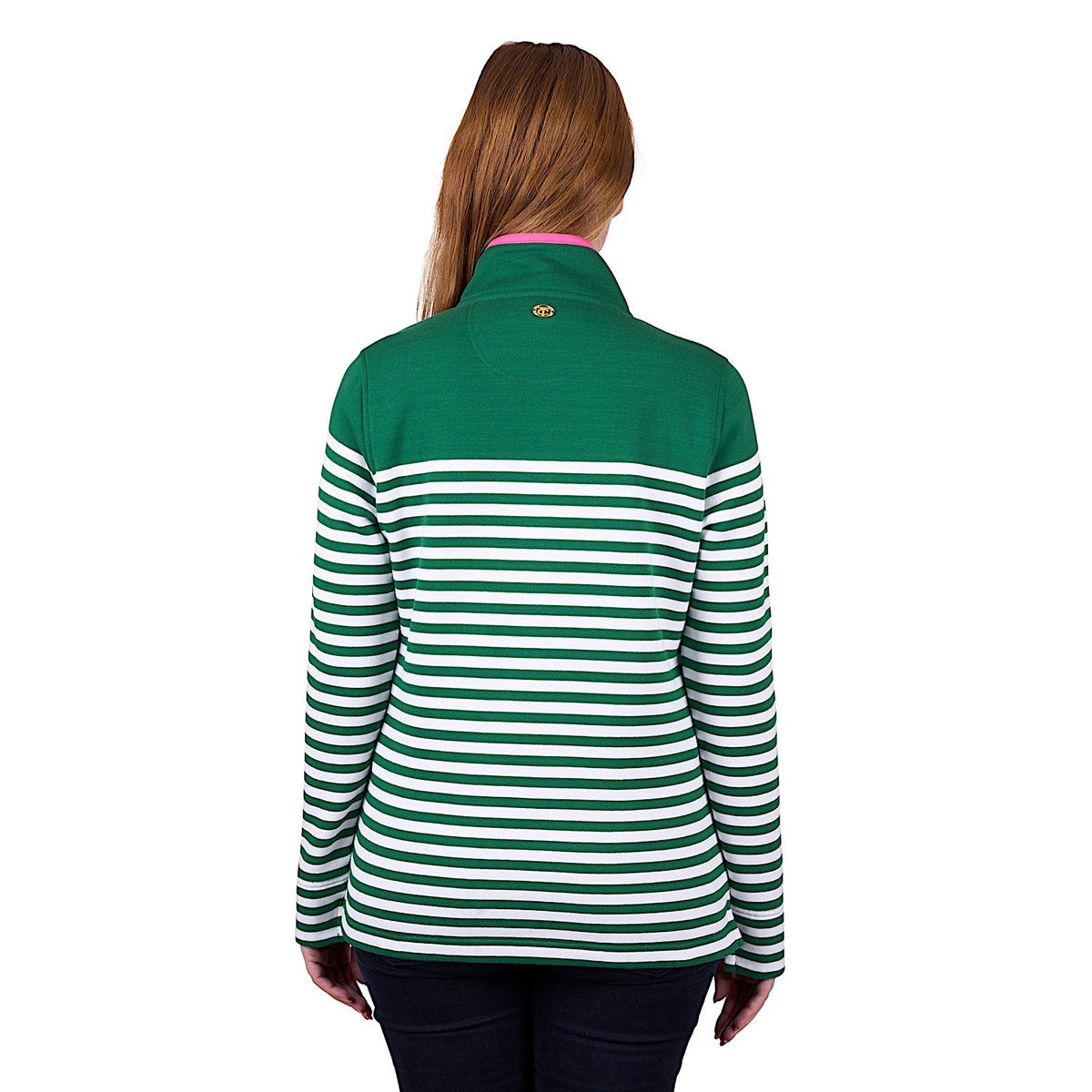 Thomas Cook Women’s Andrea 1/4 Zip Stripe Rugby - Green