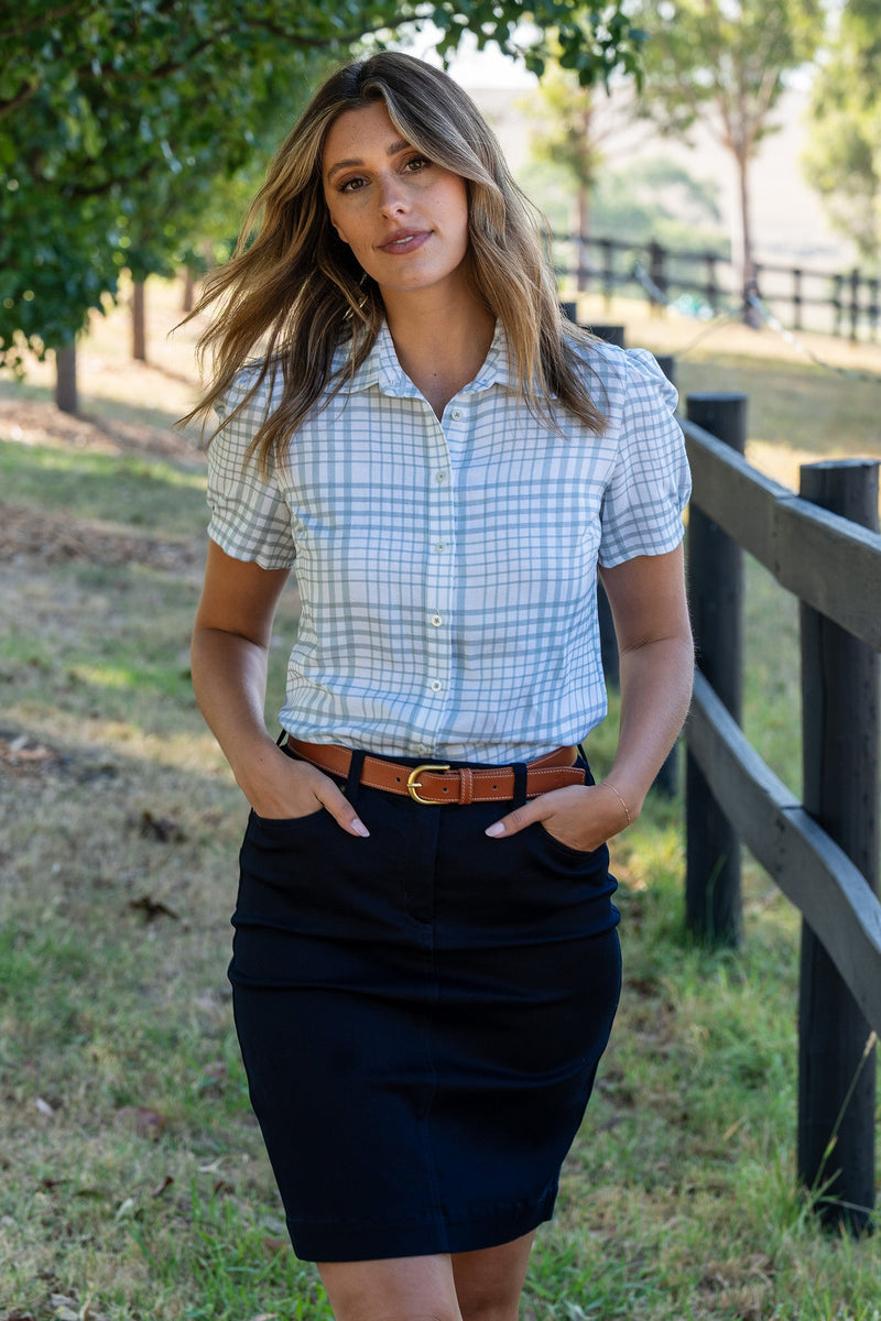 Thomas Cook Women’s Blake Linen Short Sleeve Shirt Sage