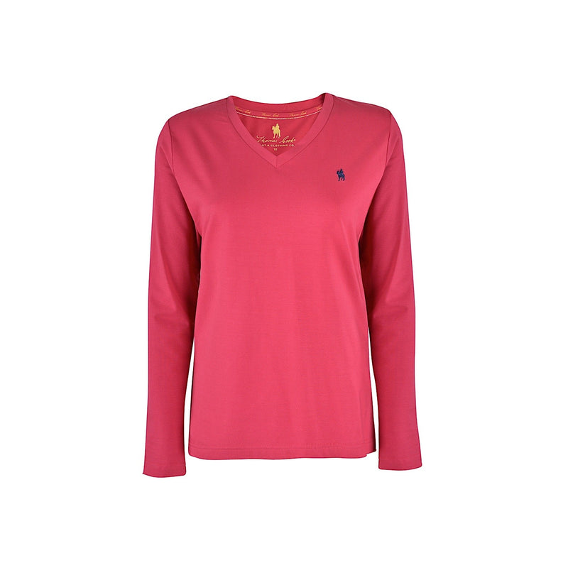 Thomas Cook Women’s Classic V Neck Long Sleeve Tee Granita
