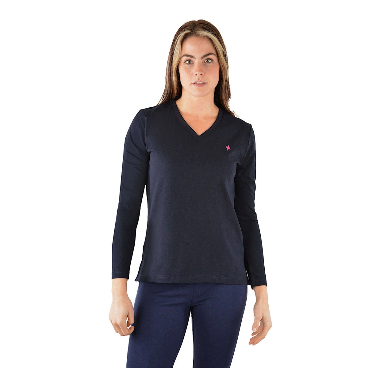 Thomas Cook Women’s Classic V Neck Long Sleeve Tee Navy