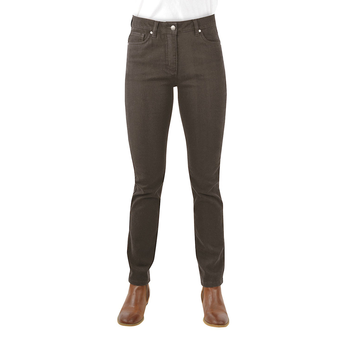 Thomas Cook Women’s Coloured Wool Denim Wonder Jean Greystone