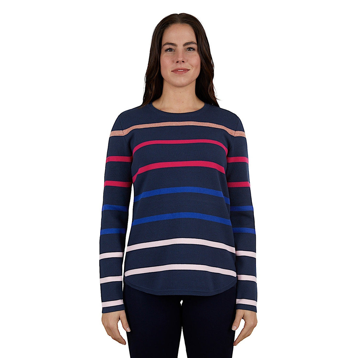 Thomas Cook Women’s Evelyn Milano Stripe Knit Jumper - Navy