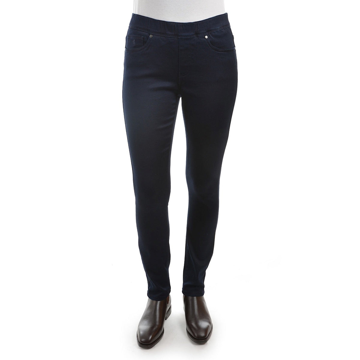 Thomas Cook Womens No Fuss Pull-On Slim Leg Jean Avoca Wash 30’’ Leg