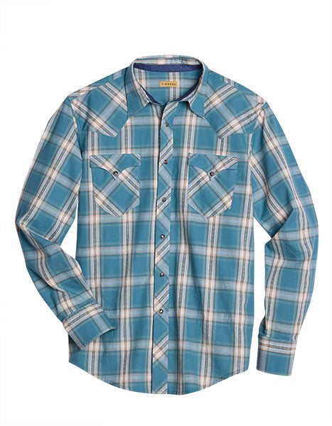 Tin Haul Men’s Collection Shirt - Blue Plaid