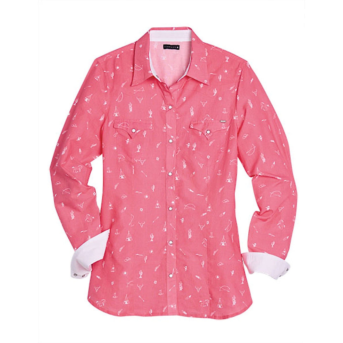 Tin Haul Women’s Cotton Lawn Print Shirt - Pink