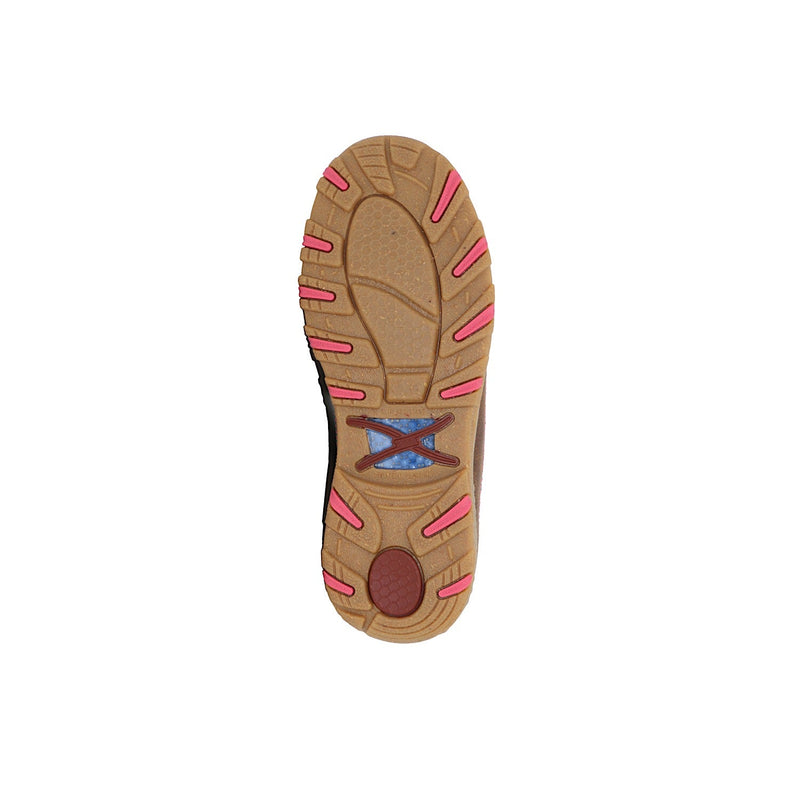 Twisted X Women’s Breast Cancer Awareness Pink Cellstretch Slip On-Brown/Pink