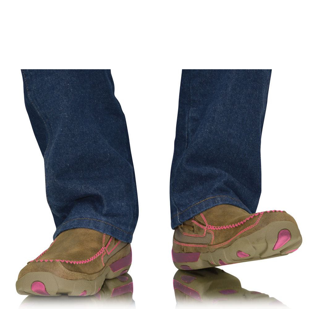 Twisted X Women’s Breast Cancer Awareness Pink Ribbon Slip On Mocs Low Bomber/Neon Pink