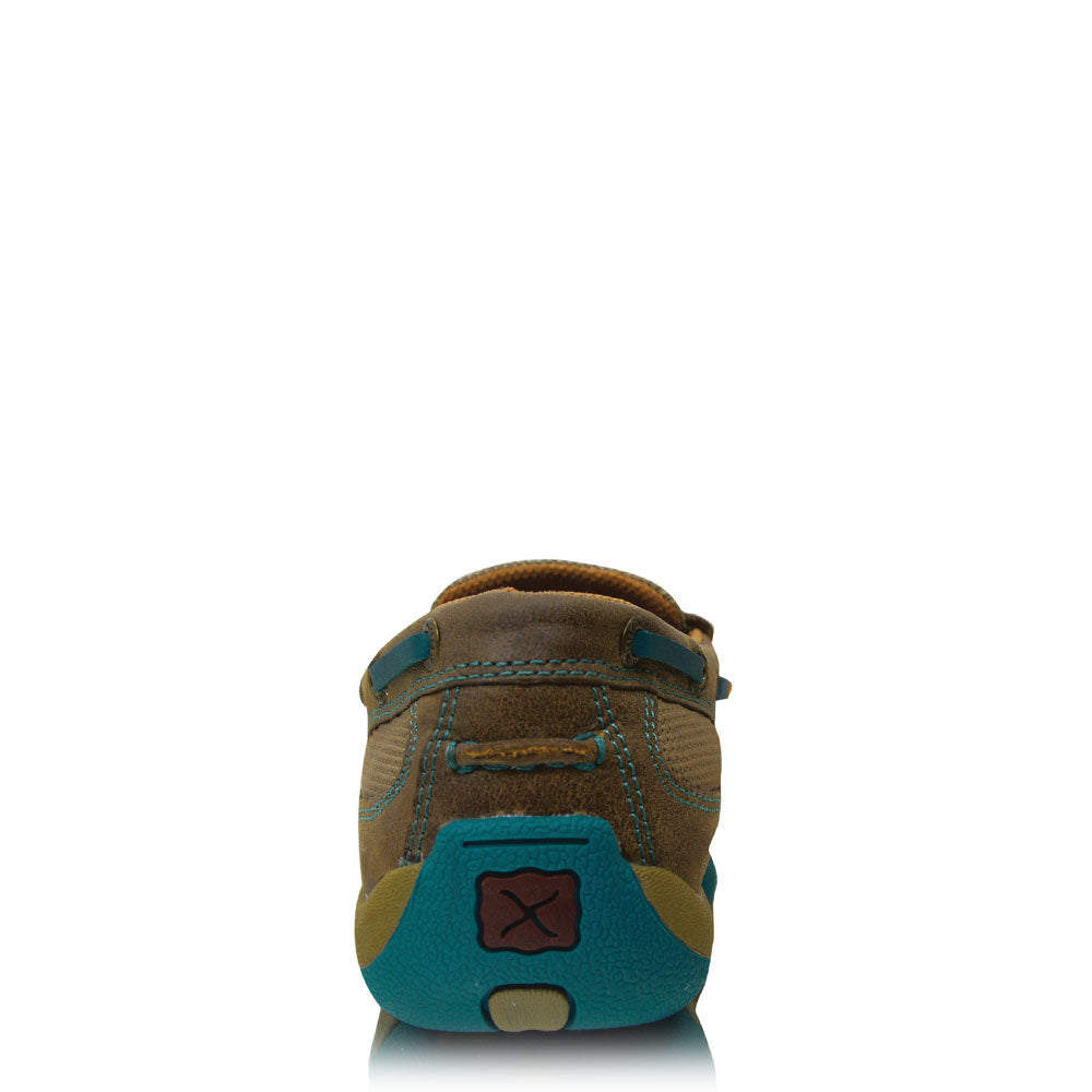 Twisted X Women’s Casual Driving Mocs Boat Slip On Bomber/Turquoise