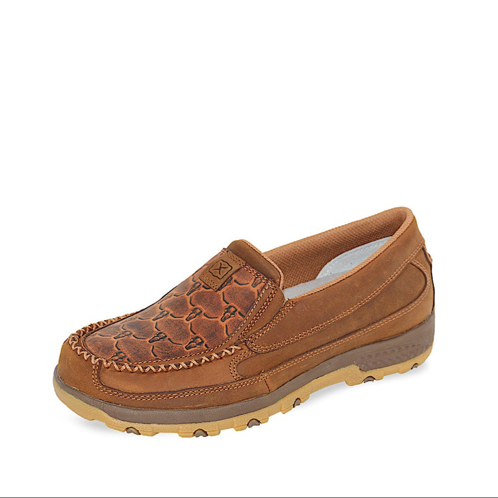 Twisted X Women’s Stag Cellstretch Mocs Slip On - Brown
