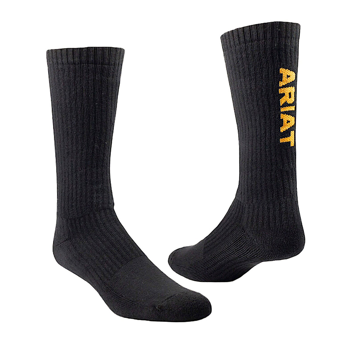 Ariat Premium 3 Pack Cotton Mid Calf Socks - Black