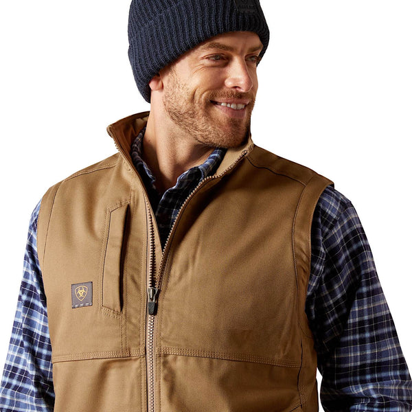 Buy Ariat Mens Rebar Duracanvas Vest Field Khaki The Stable Door