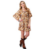Roper Womens Five Star Collection S/S Dress Print Brown
