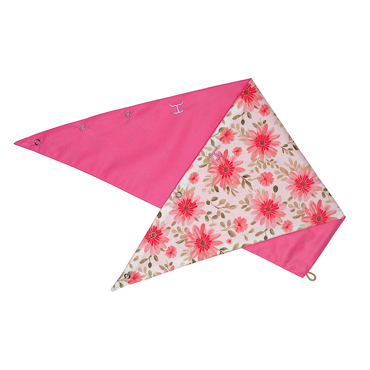 Just Country Carlee Double Sided Scarf - White Gerberas/Rose