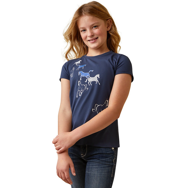 Ariat Youth Frolic SS T-Shirt Navy Eclipse