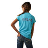 Ariat Youth Varsity Camo SS T-Shirt Maui Blue