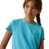 Ariat Youth Varsity Camo SS T-Shirt Maui Blue