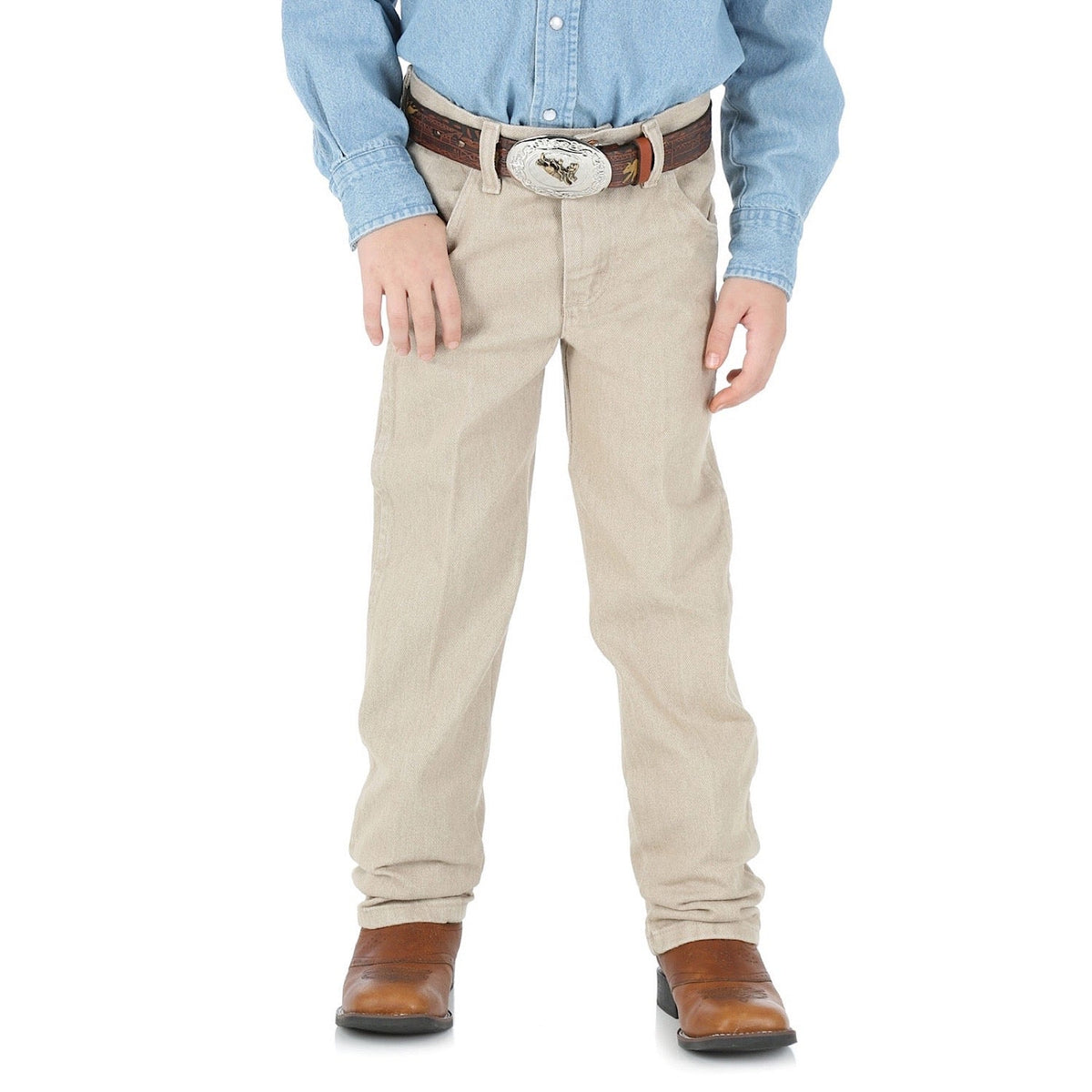 Wrangler Boys Original ProRodeo Jean Prewashed Tan - 13MWBTNREG