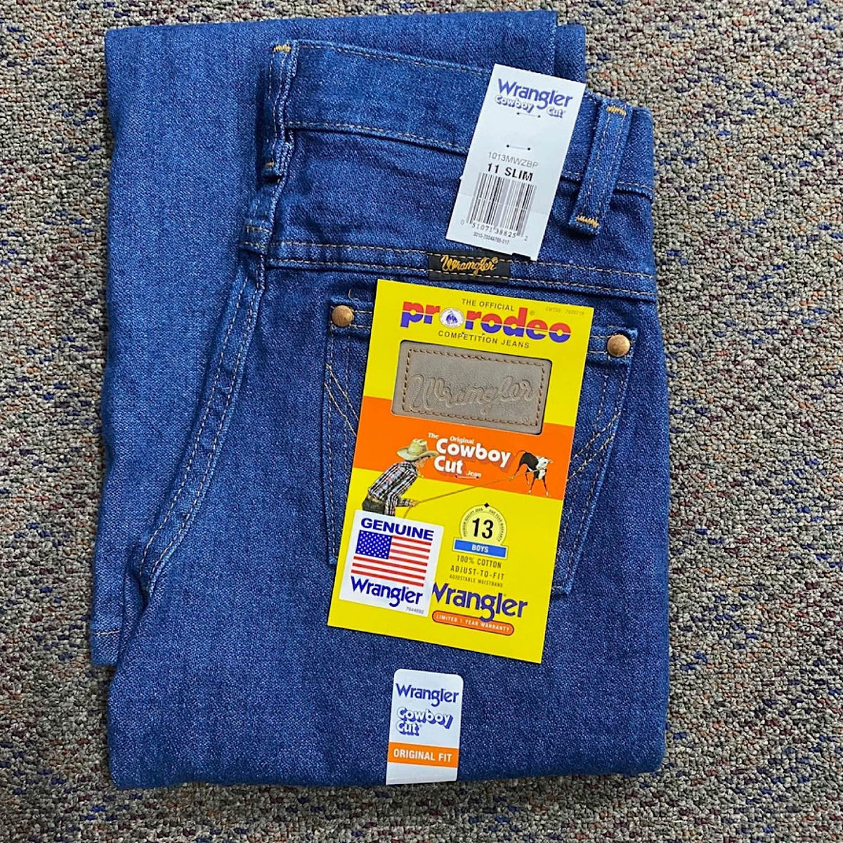 Wrangler Boy’s Original ProRodeo Slim Fit Jean - Pre-washed Indigo