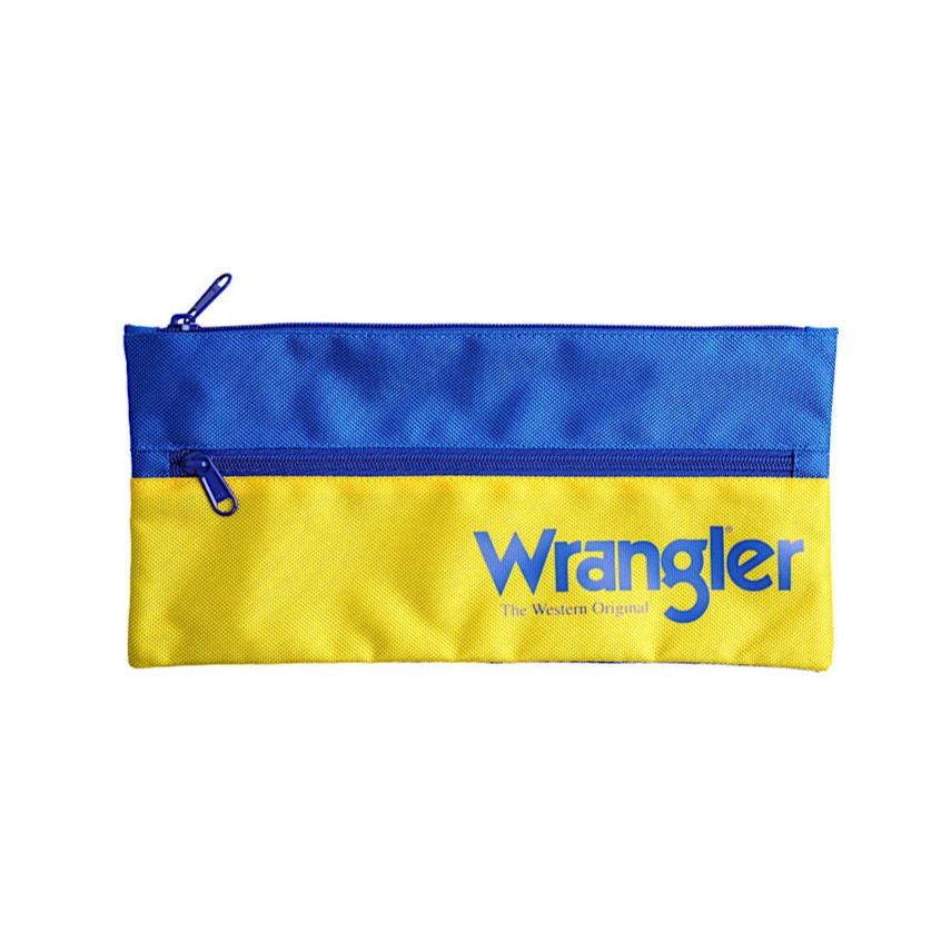 Wrangler Iconic Pencil Case Blue/Yellow
