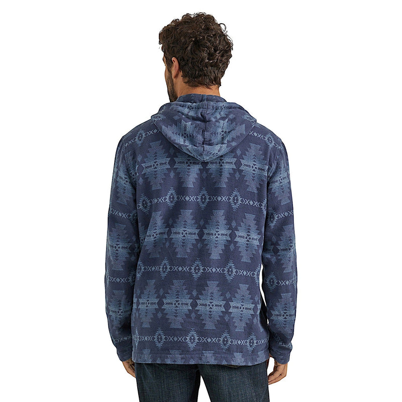 Wrangler Men’s 1/4 Zip Hoodie - Sapphire Blue