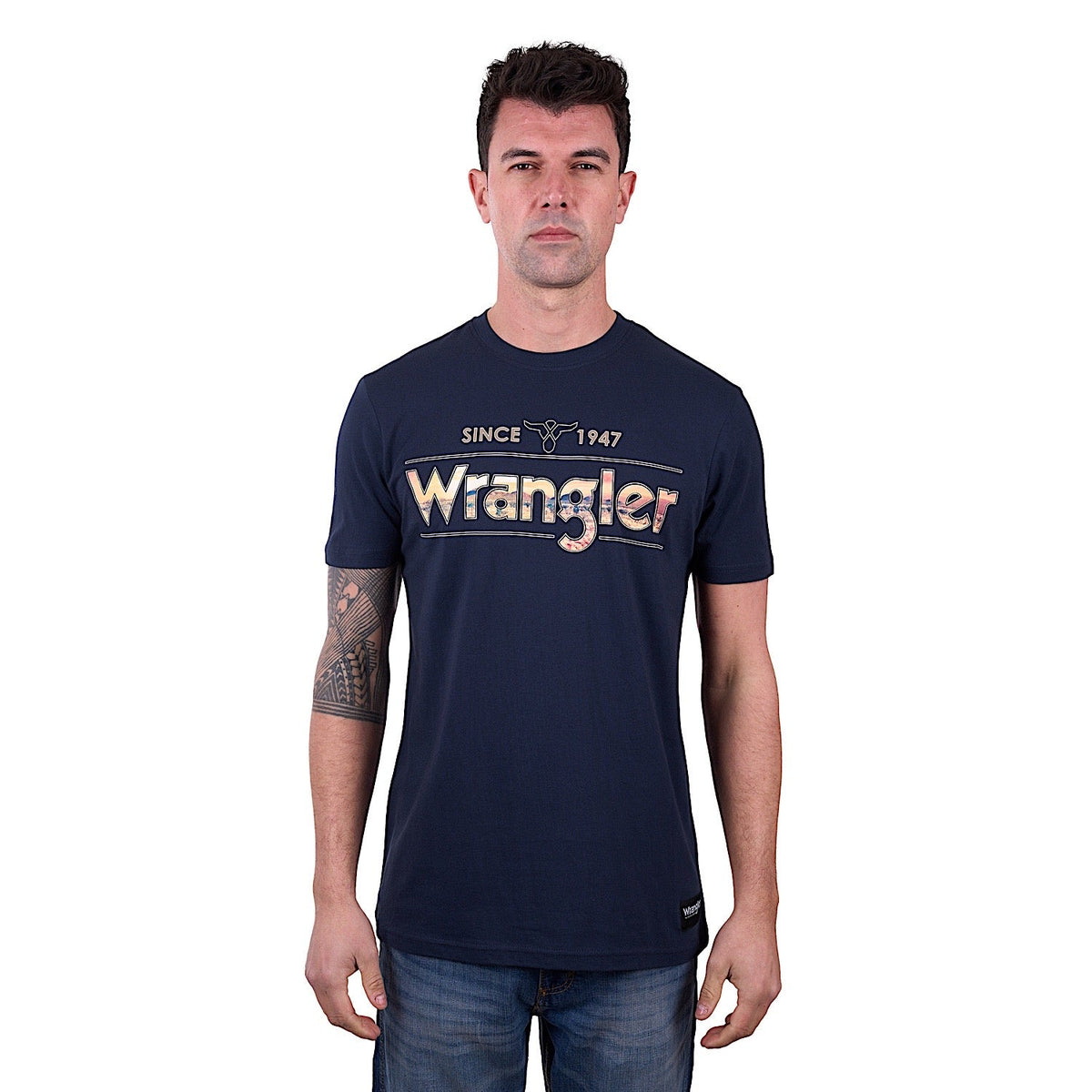 Wrangler Men’s Adam Short Sleeve Tee - Navy